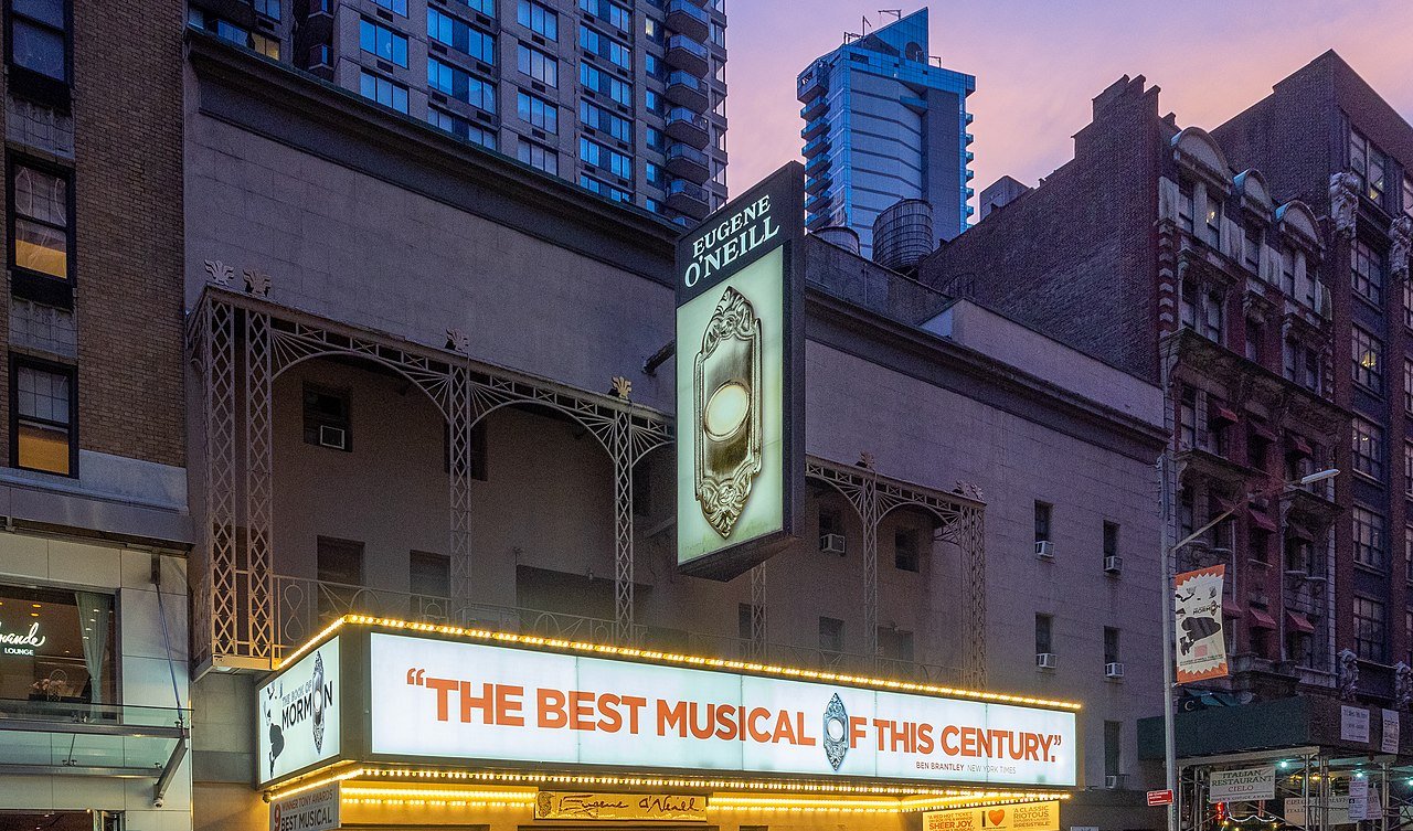 The Eugene O'Neill Theatre with The Book of Mormon