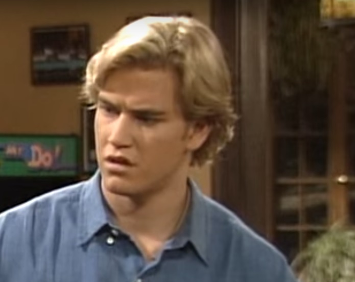 A visually captivating still taken from a pivotal moment in the television sitcom Saved by the Bell: The College Years (1993-1994)