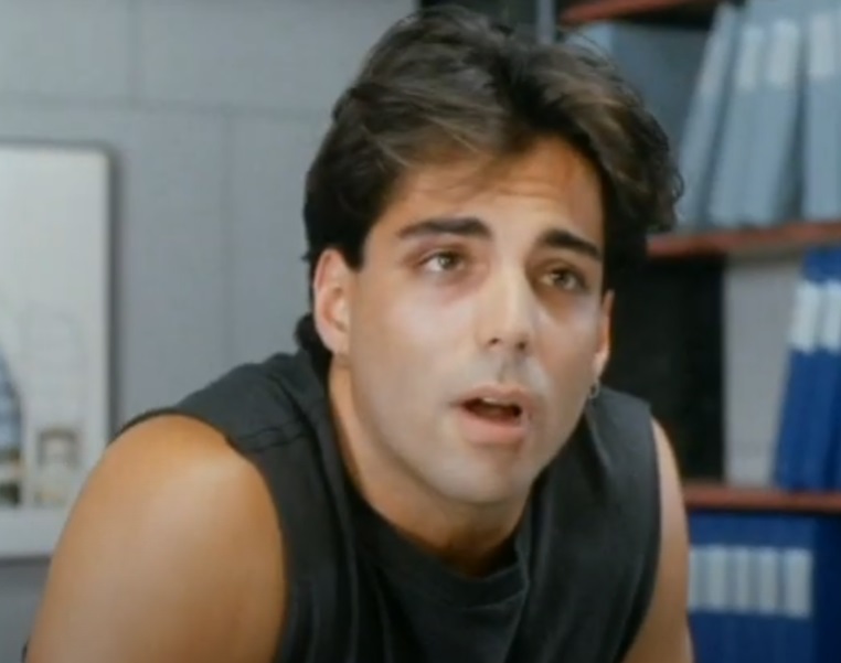 A visually captivating still taken from a pivotal moment in the television series Booker (1989-1990)