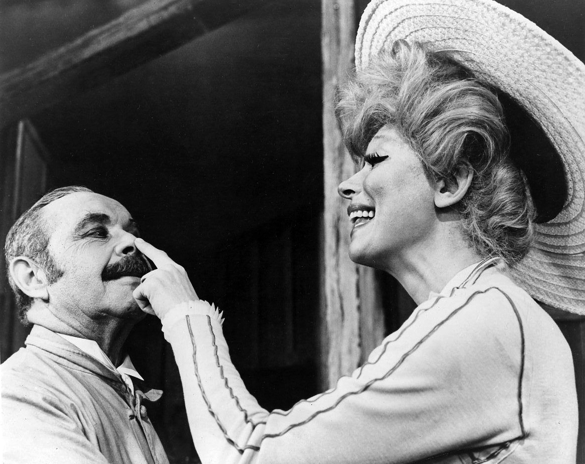 Publicity photo of Carol Channing and David Burns in Broadway play, Hello Dolly