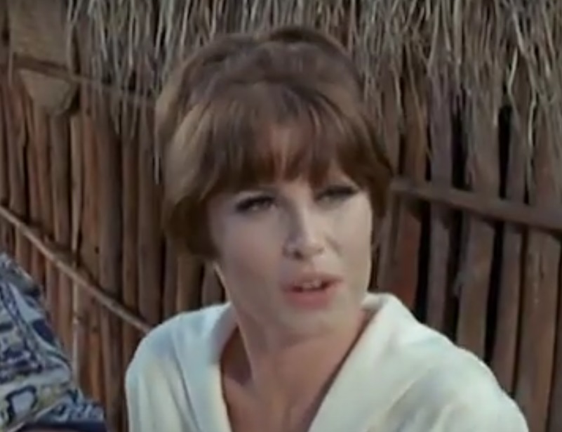 A visually captivating still taken from a pivotal moment in the television series The Girl from U.N.C.L.E. (1966-1967)