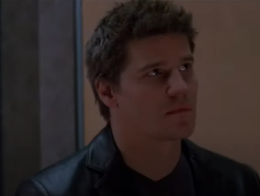 A visually captivating still taken from a pivotal moment in the television series Angel (1999)