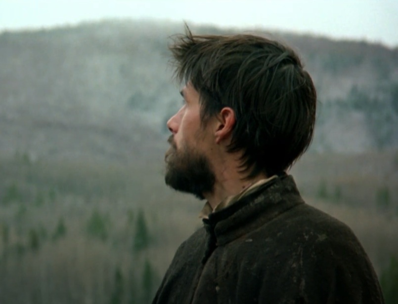 A visually captivating still taken from a pivotal moment in the film Black Robe (1991)