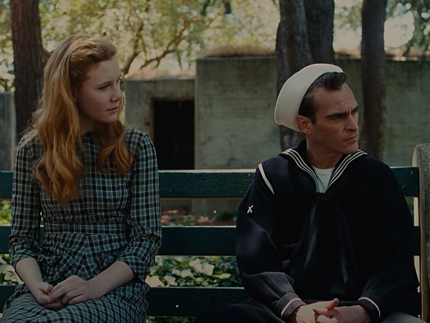 A visually captivating still taken from a pivotal moment in the film The Master (2012)