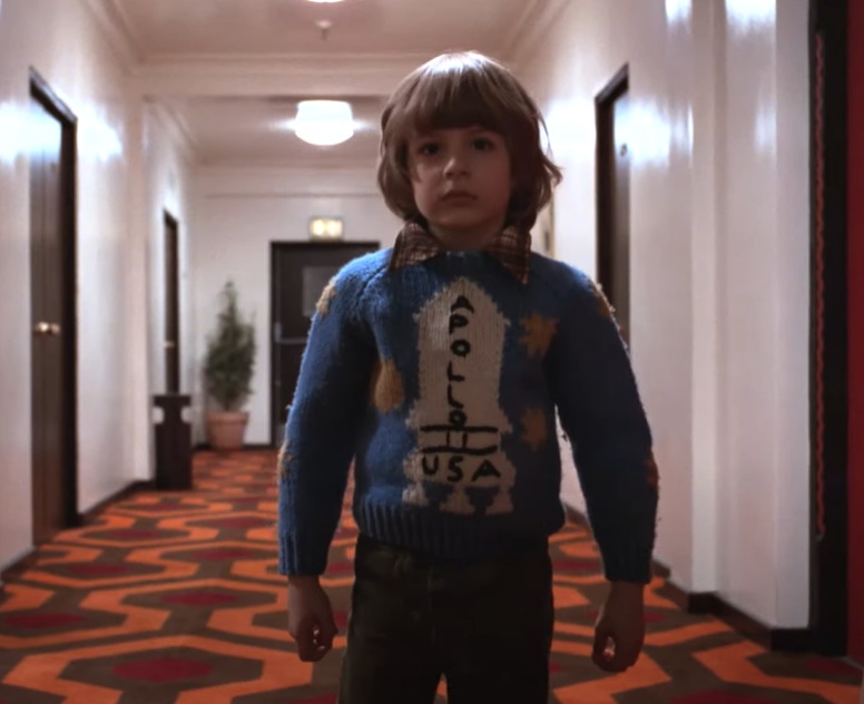 A visually captivating still taken from a pivotal moment in the film The Shining (1980)