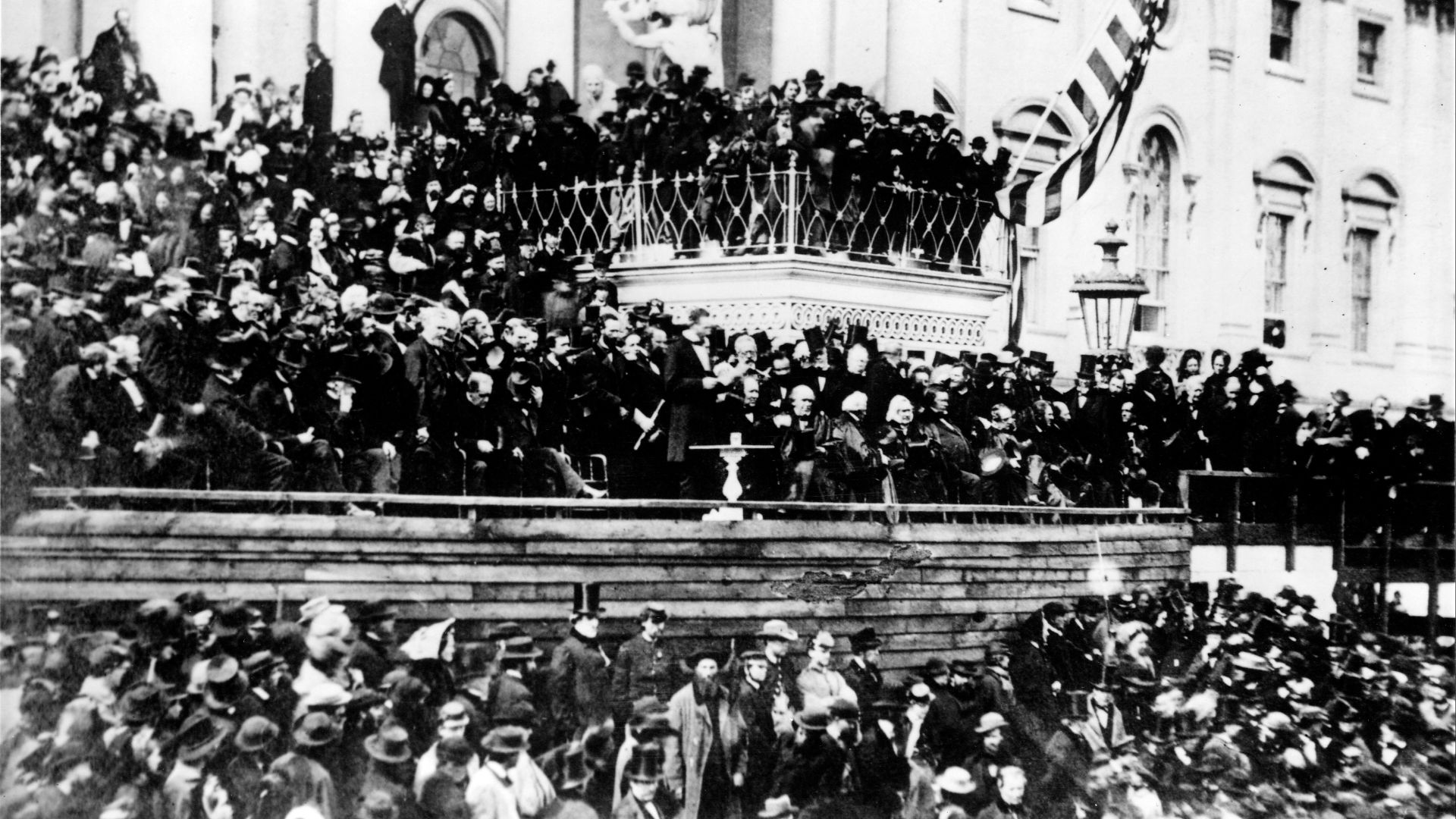 File:Abraham Lincoln giving his second Inaugural Address (4 March 1865).jpg