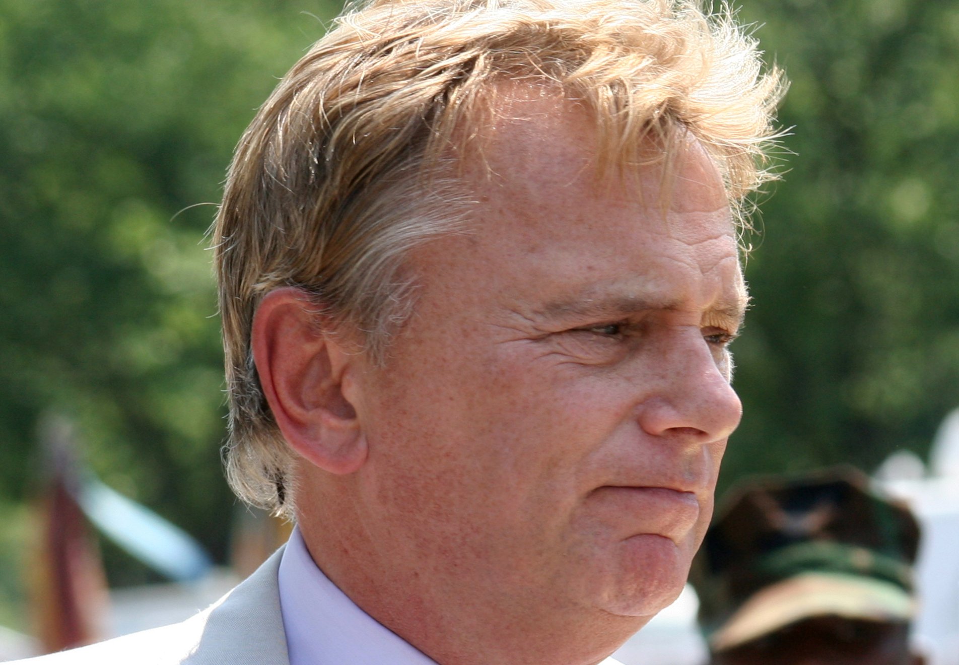 Pat Sajak looking away from the camera