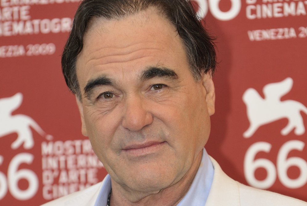 Oliver Stone looking at the camera