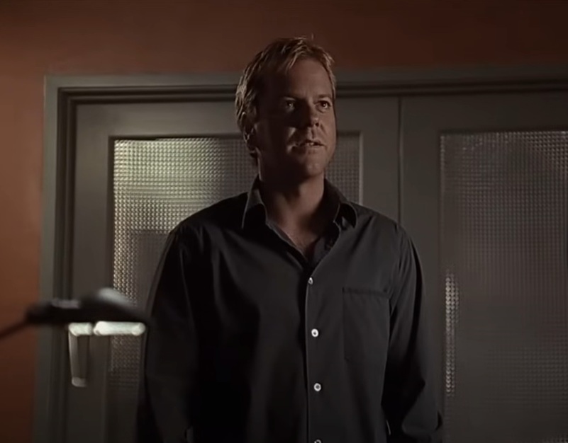 A visually captivating still taken from a pivotal moment in the television series 24 (2001-2014)