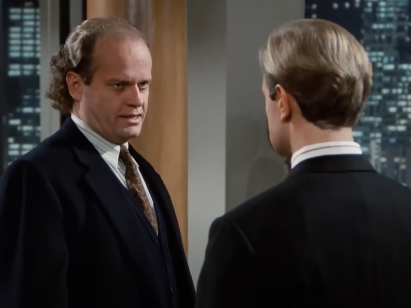 A visually captivating still taken from a pivotal moment in the television sitcom Frasier (1993-2004)
