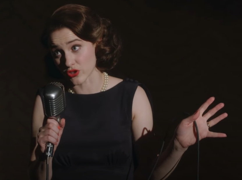 A visually captivating still taken from a pivotal moment in the television series The Marvelous Mrs. Maisel (2017-2023)