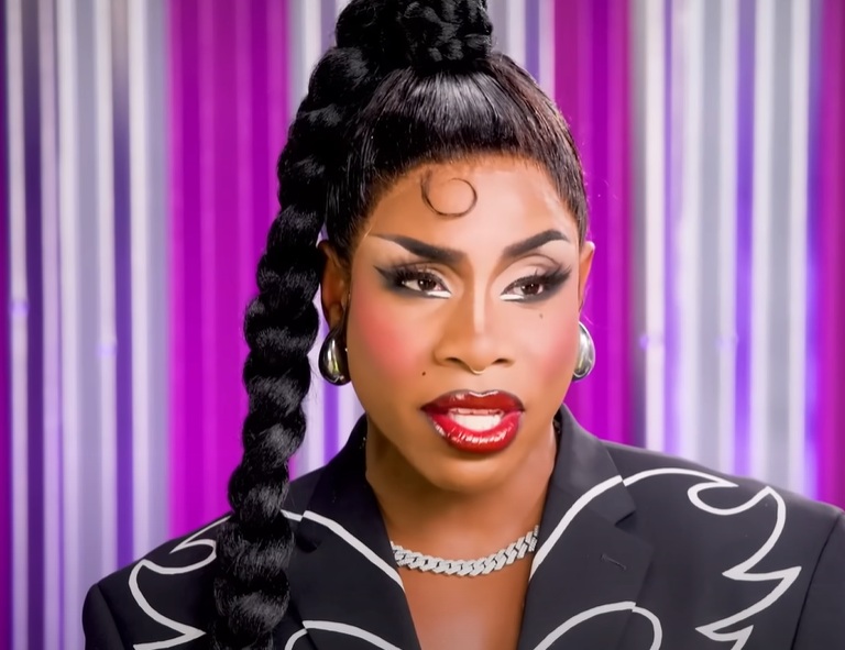 A visually captivating still taken from a pivotal moment in the reality competition television series RuPaul's Drag Race (2009-)