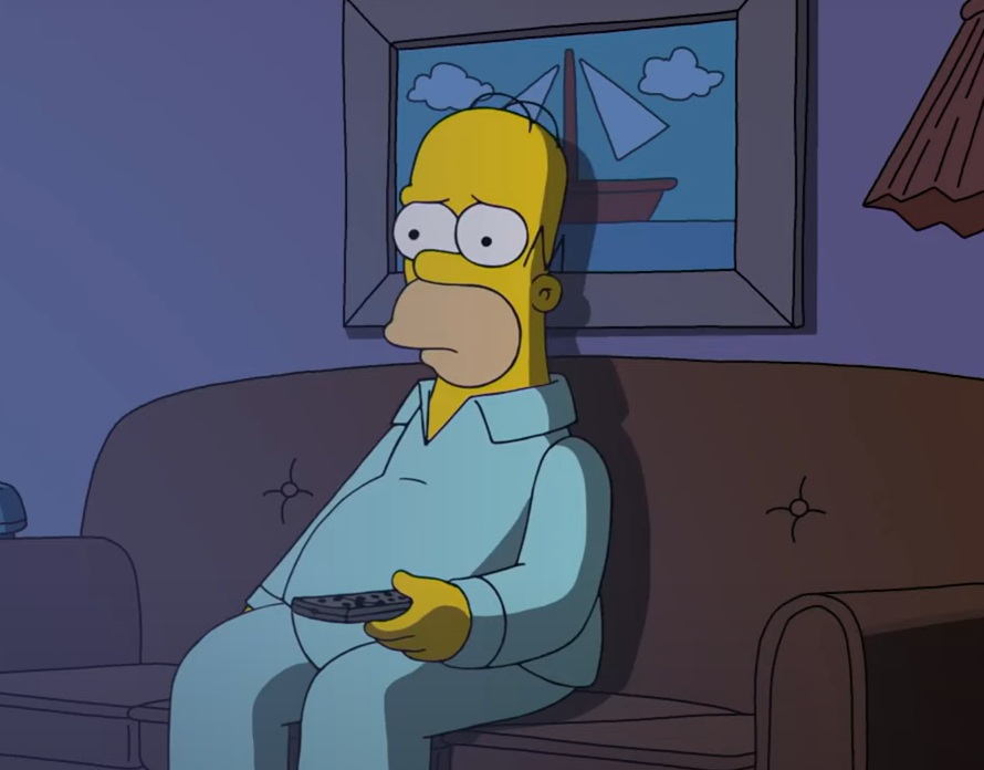 A visually captivating still taken from a pivotal moment in the television series The Simpsons (1989-)