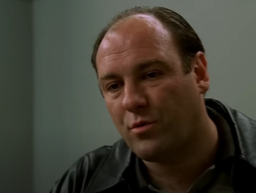 A visually captivating still taken from a pivotal moment in the television series The Sopranos (1999-2007)