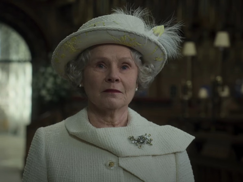 A visually captivating still taken from a pivotal moment in the television series The Crown (2016-2023)