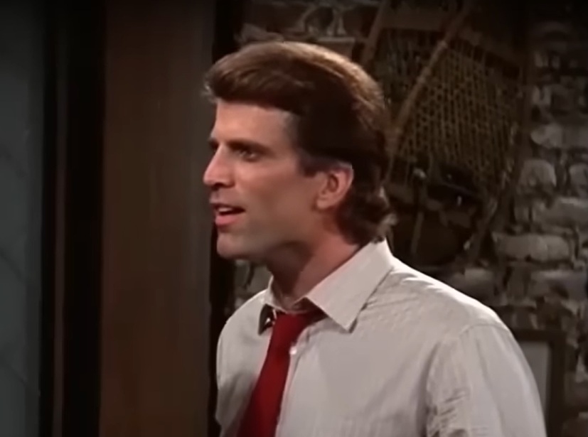 A visually captivating still taken from a pivotal moment in the television sitcom Cheers (1982-1993)