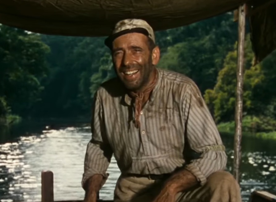 A visually captivating still taken from a pivotal moment in the film The African Queen (1951)