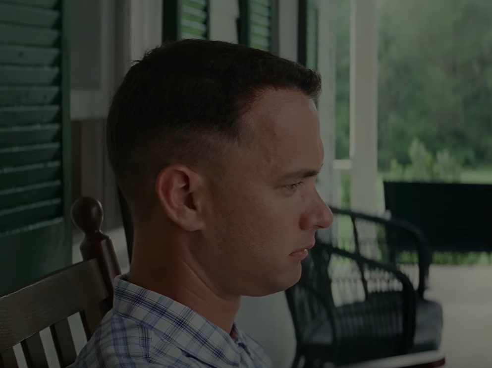 A visually captivating still taken from a pivotal moment in the film Forrest Gump (1994)