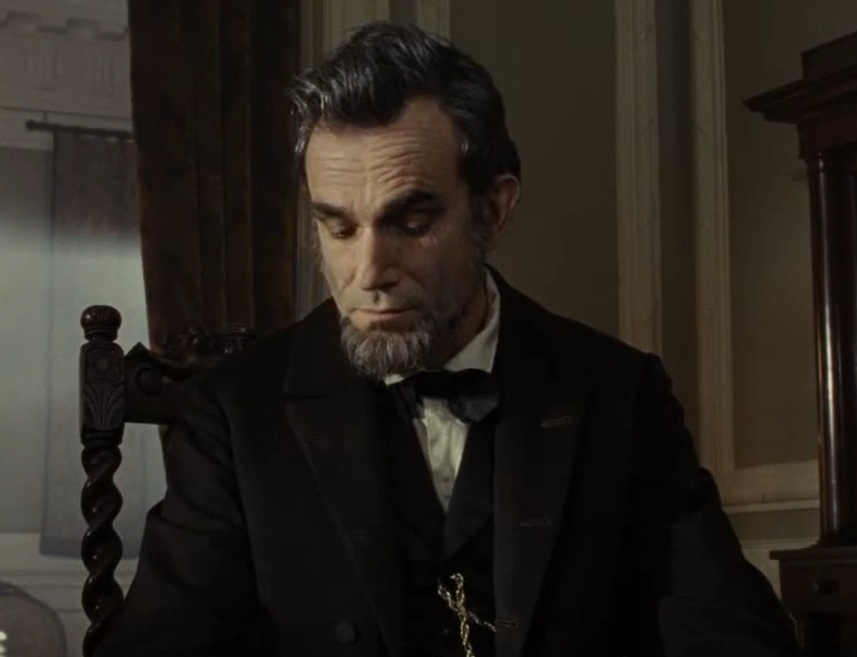 A visually captivating still taken from a pivotal moment in the film Lincoln (2012)