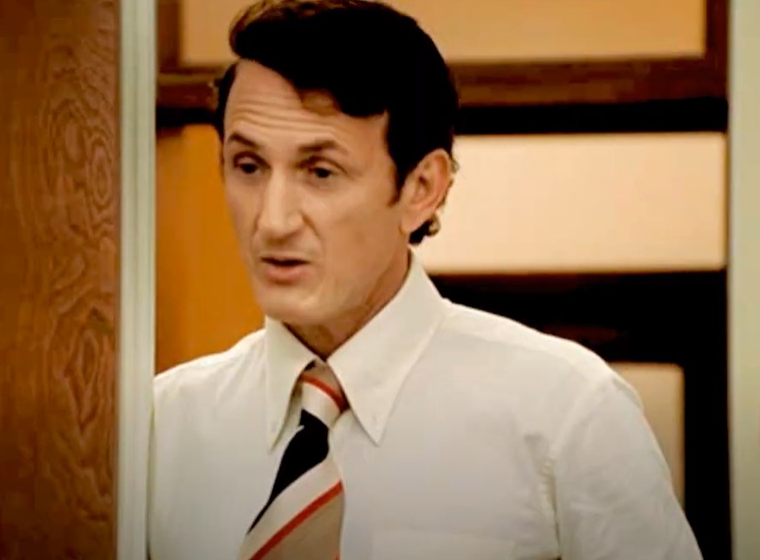 A visually captivating still taken from a pivotal moment in the film Milk (2008)