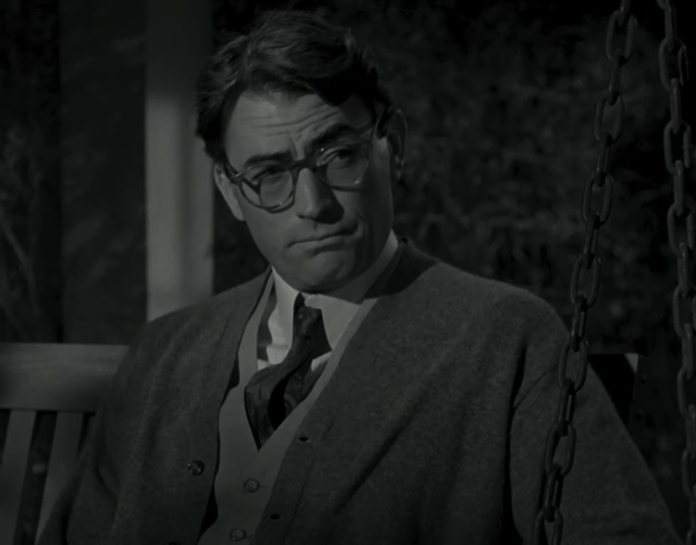 A visually captivating still taken from a pivotal moment in the film To Kill a Mockingbird (1962)