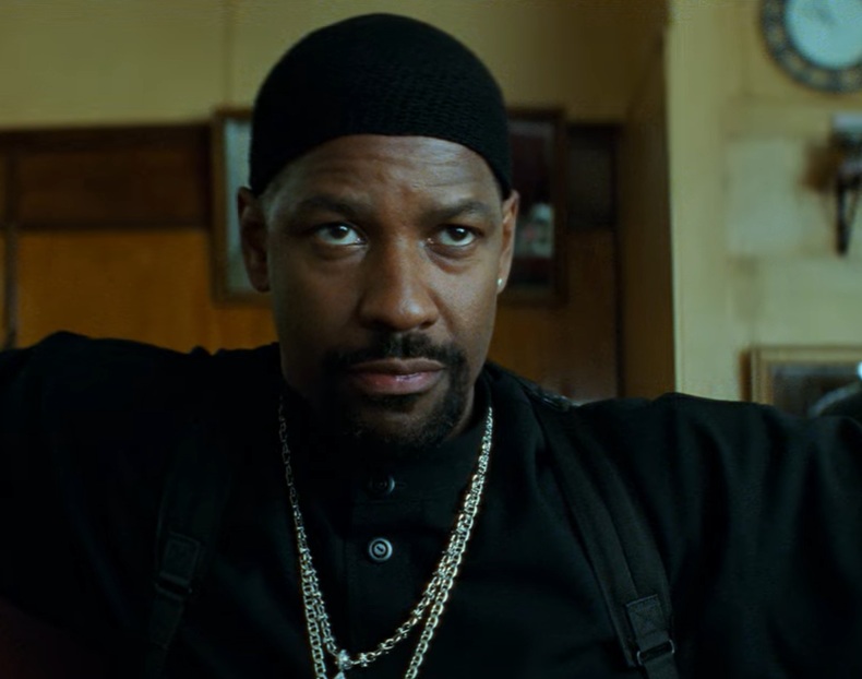 A visually captivating still taken from a pivotal moment in the film Training Day (2001)