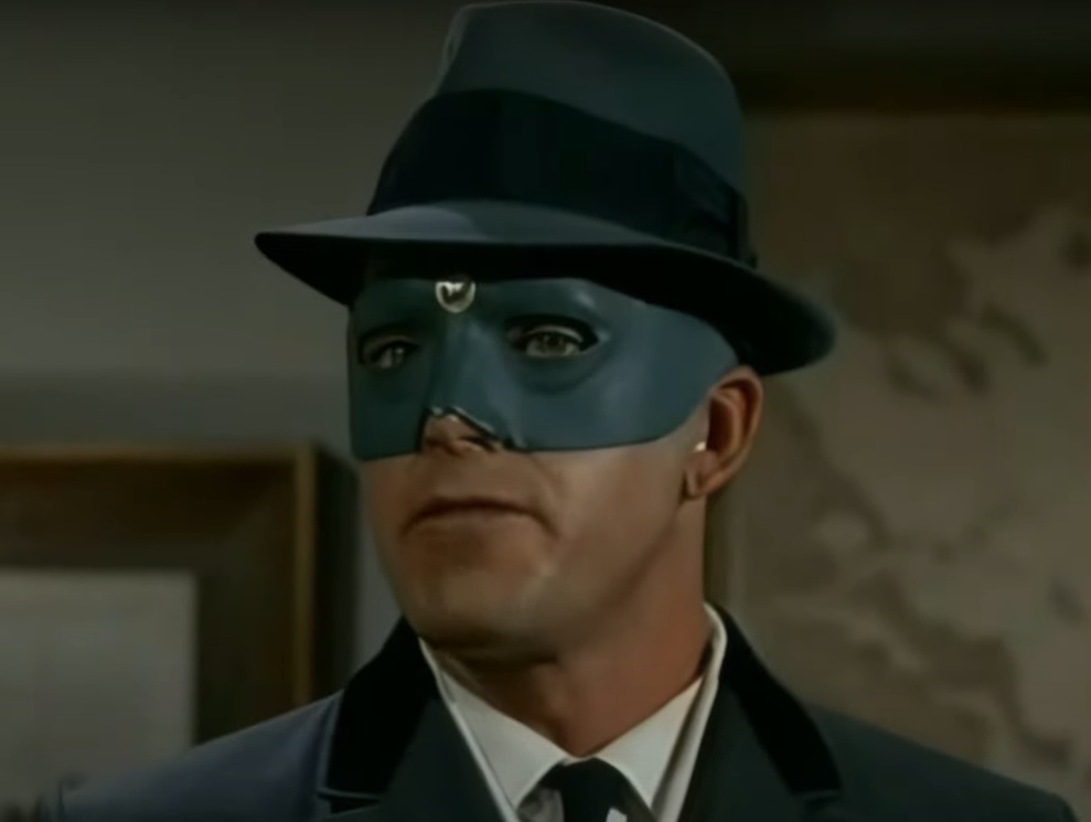A visually captivating still taken from a pivotal moment in the television series The Green Hornet (1966-1967)