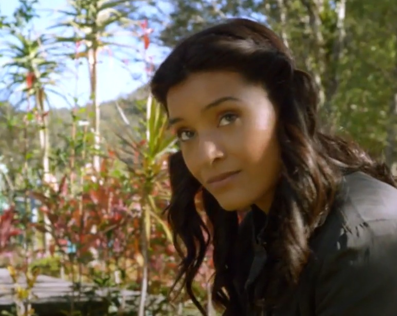 A visually captivating still taken from a pivotal moment in the television series Terra Nova (2011)