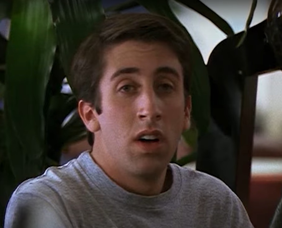 A visually captivating still taken from a pivotal moment in the television series Undeclared (2001-2002)