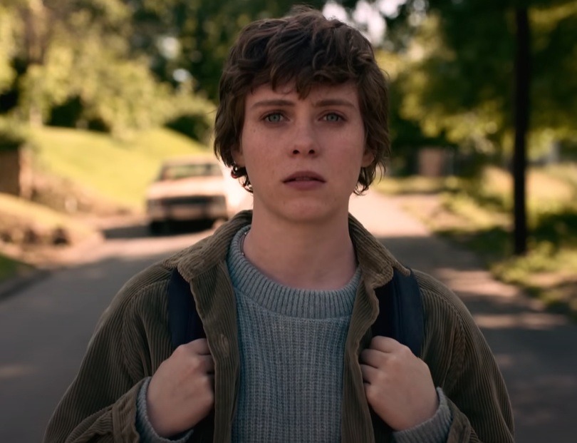 A visually captivating still taken from a pivotal moment in the television series I Am Not Okay with This (2020)