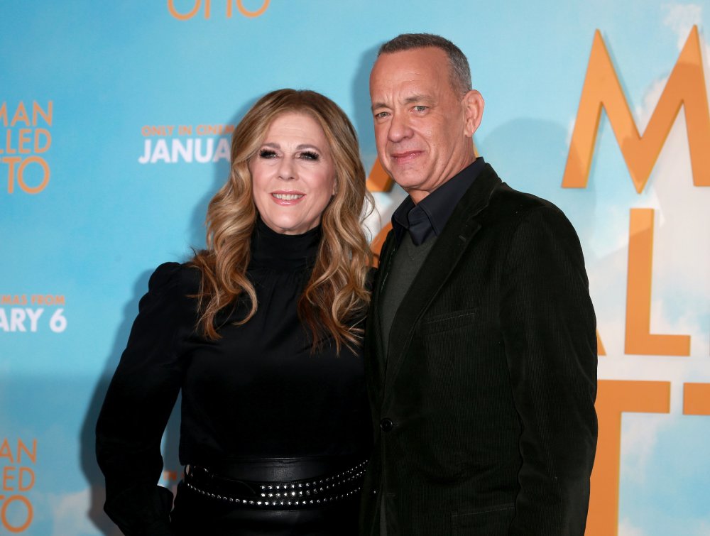 Rita Wilson and Tom Hanks attend a photocall for 