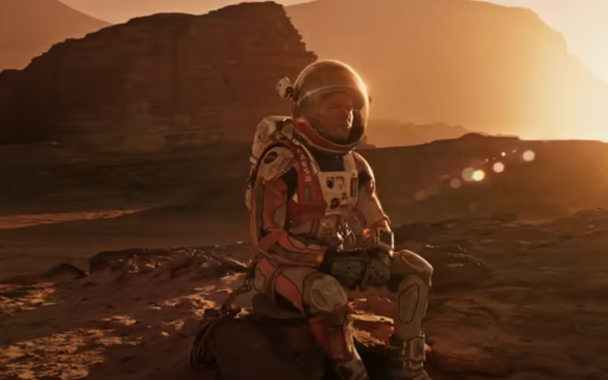 Screenshot of the movie The Martian