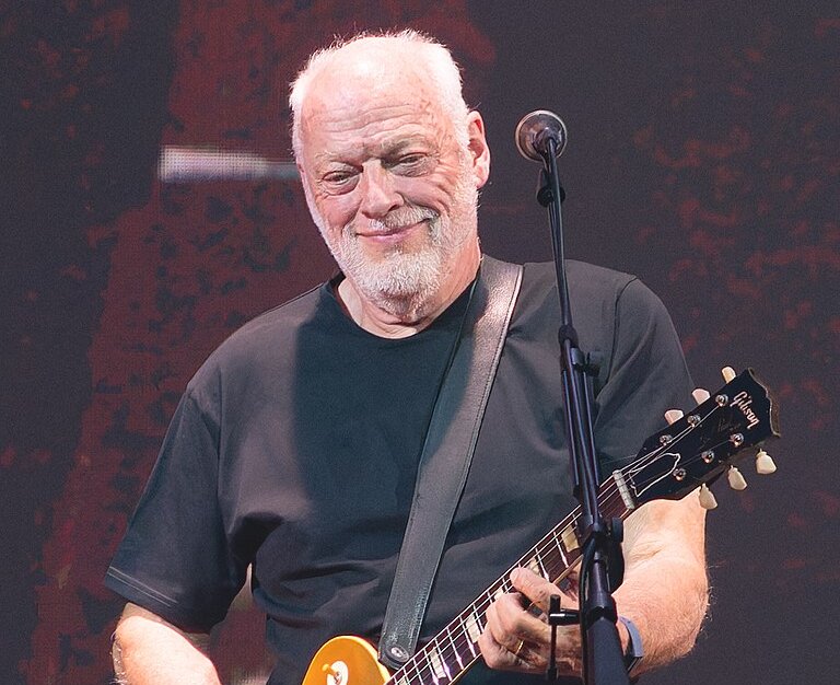 David Gilmour on stage
