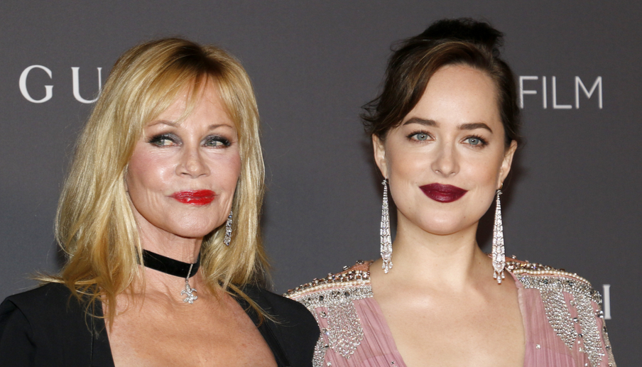 Melanie Griffith and Dakota Johnson at the 2017 LACMA Art + Film Gala