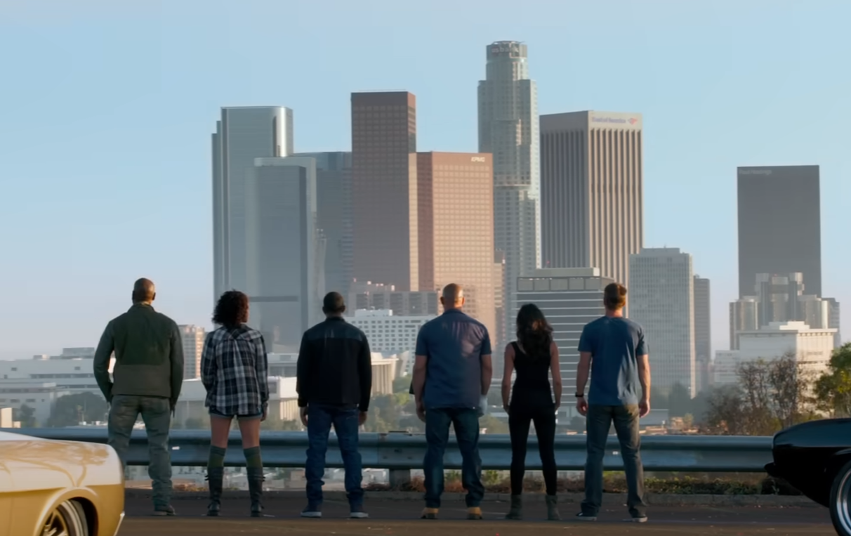 A screenshot from the movie Furious 7