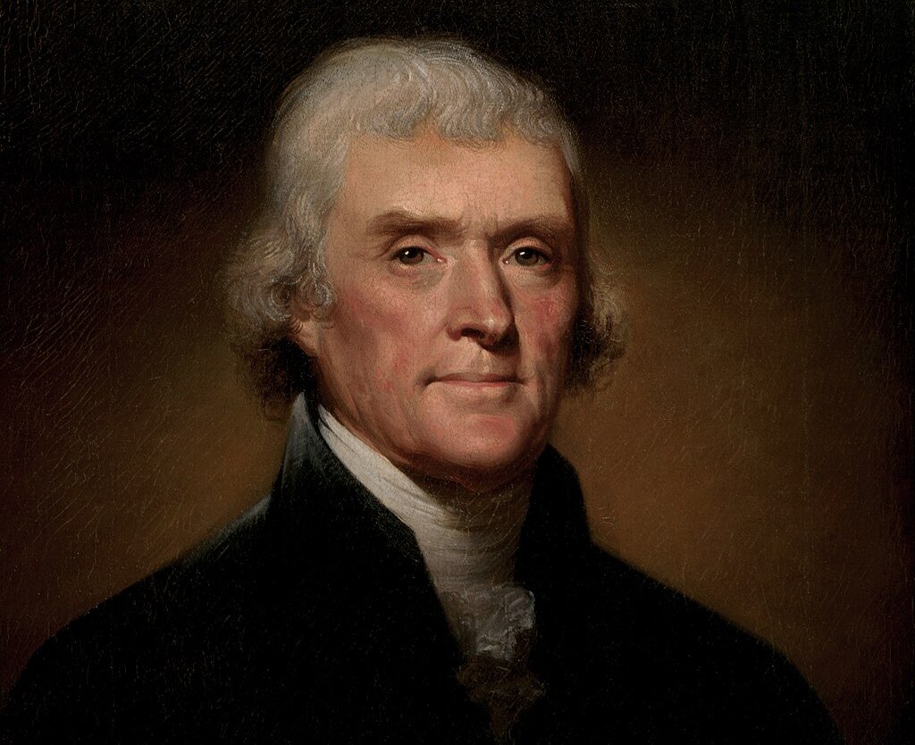 Portrait Painting of Thomas Jefferson the third president of the United States