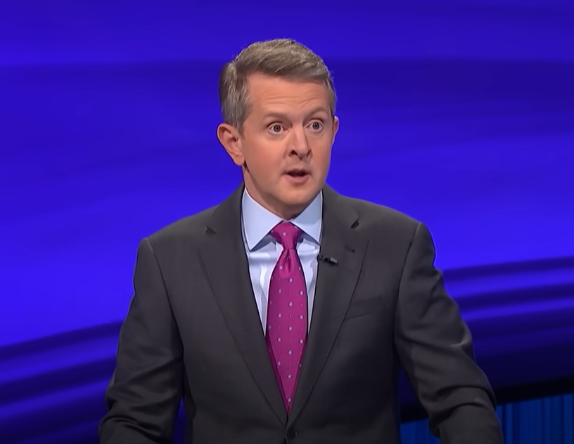 A visually captivating still taken from a pivotal moment in the television game show Jeopardy! (1964-)