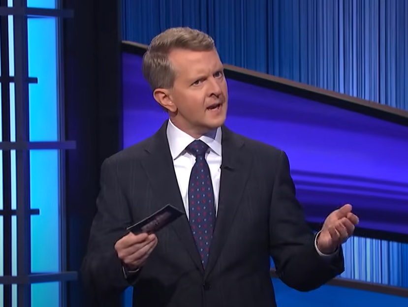 A visually captivating still taken from a pivotal moment in the television game show Jeopardy! (1964-)