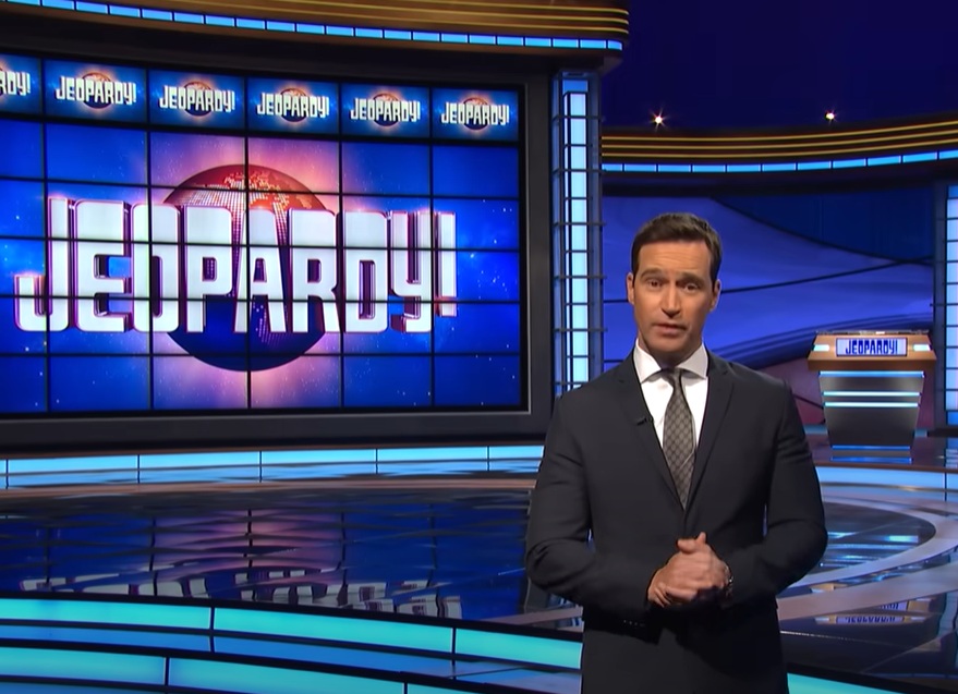 A visually captivating still taken from a pivotal moment in the television game show Jeopardy! (1964-)