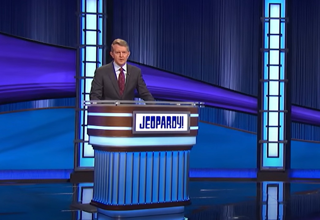 A visually captivating still taken from a pivotal moment in the television game show Jeopardy! (1964-)