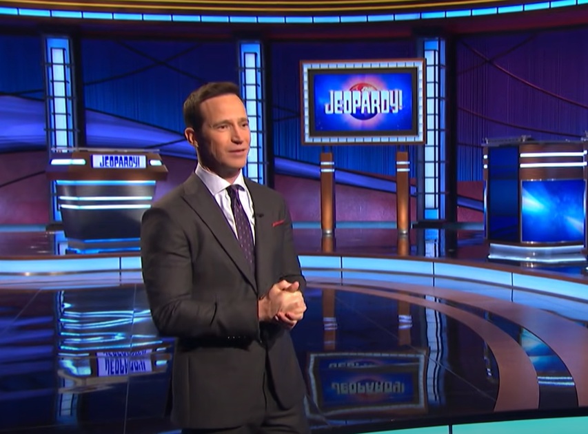 A visually captivating still taken from a pivotal moment in the television game show Jeopardy! (1964-)