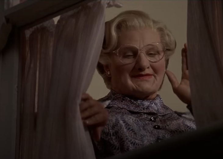Screenshot of the movie Mrs. Doubtfire