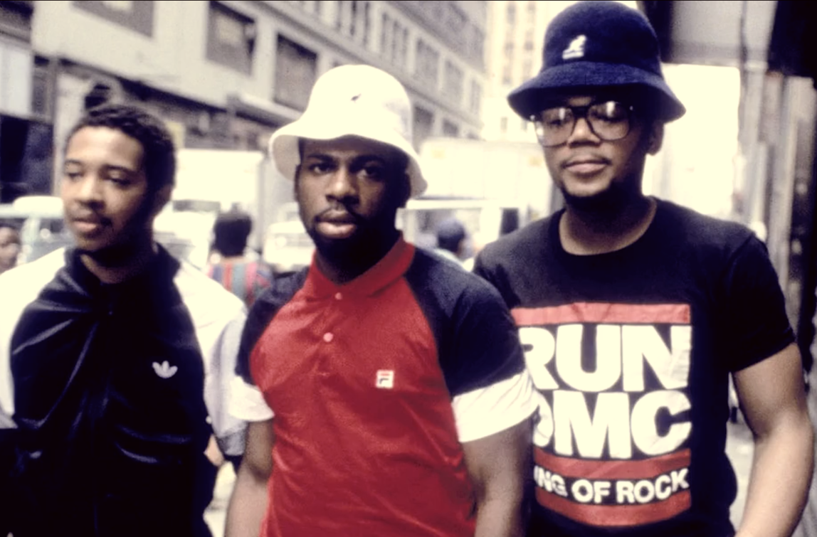 Portrait Photo of Run-DMC members on the Streets of New York
