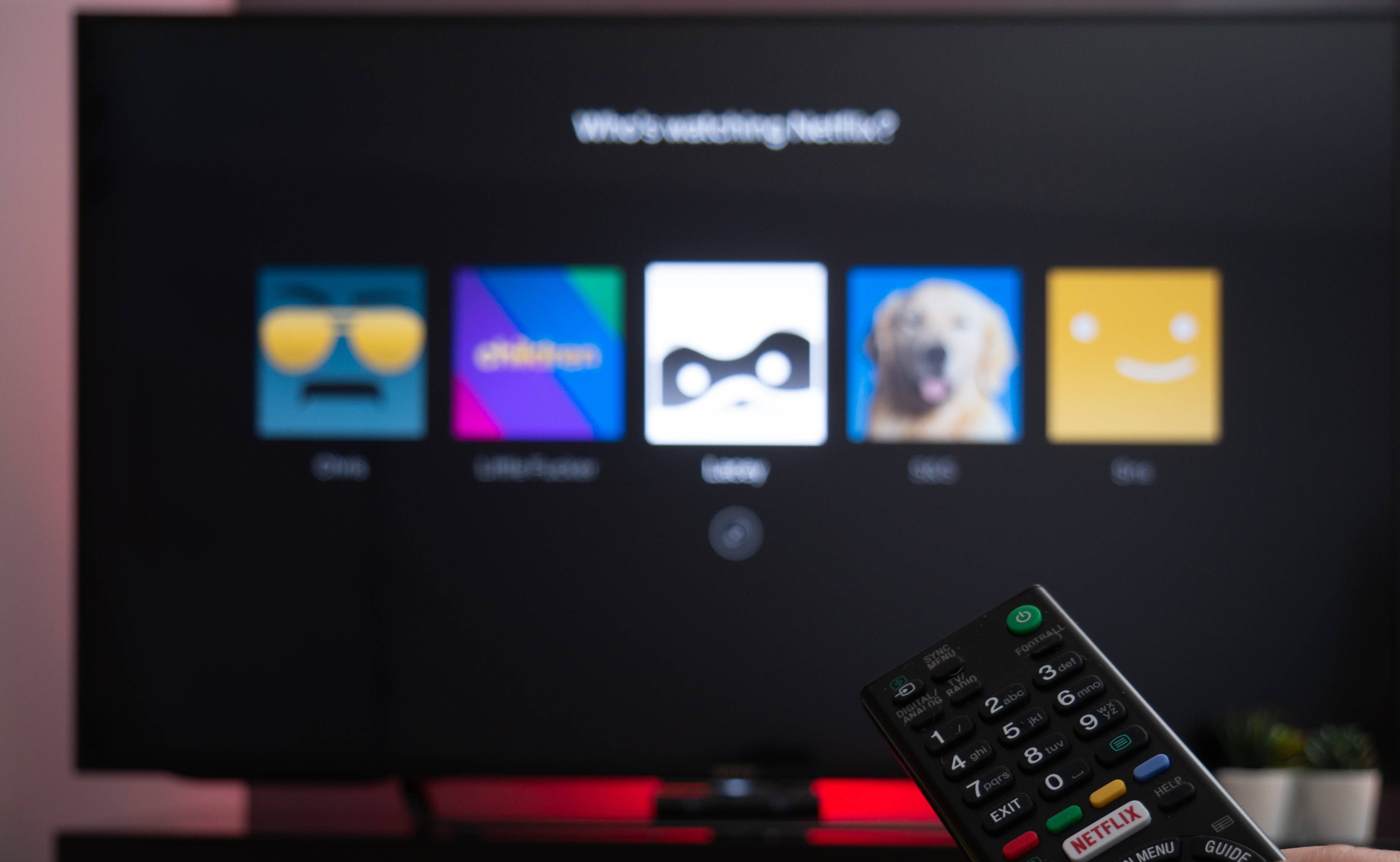 TV Television Netflix profile selection page