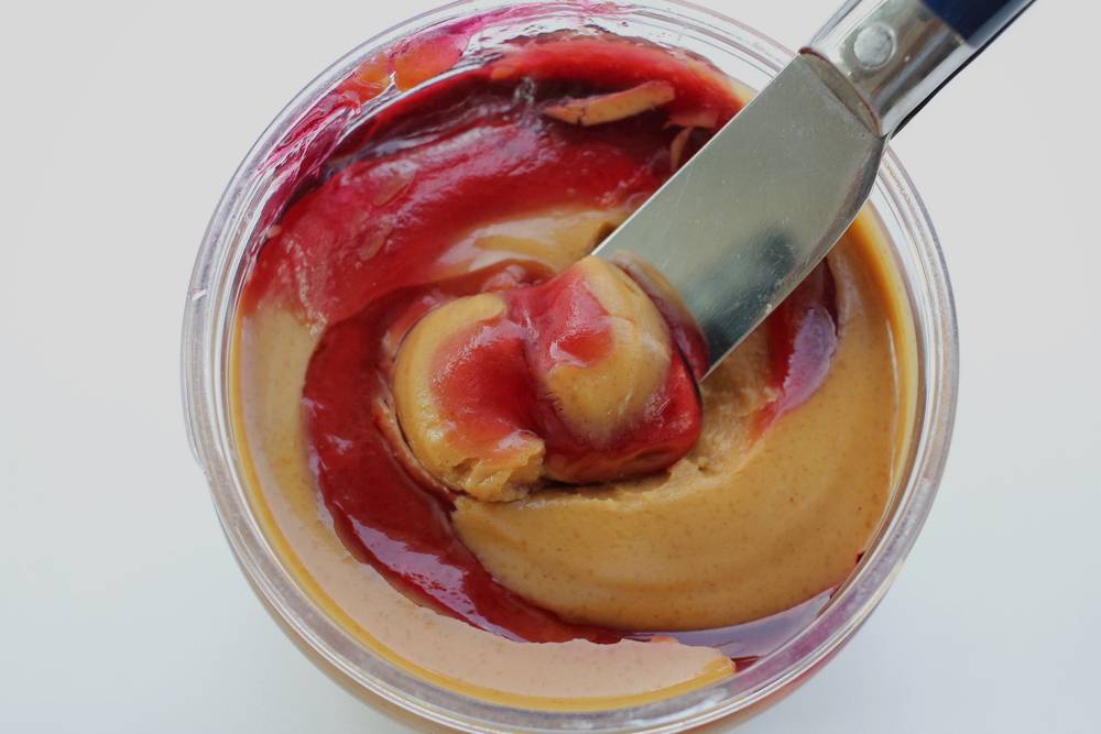 jar of peanut butter and jelly