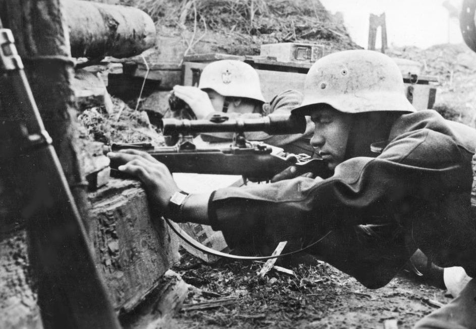 Wehrmacht Sniper Team In Position 1943