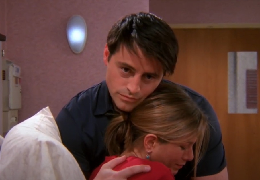 A visually captivating still taken from a pivotal moment in the television sitcom Friends (1994-2004)