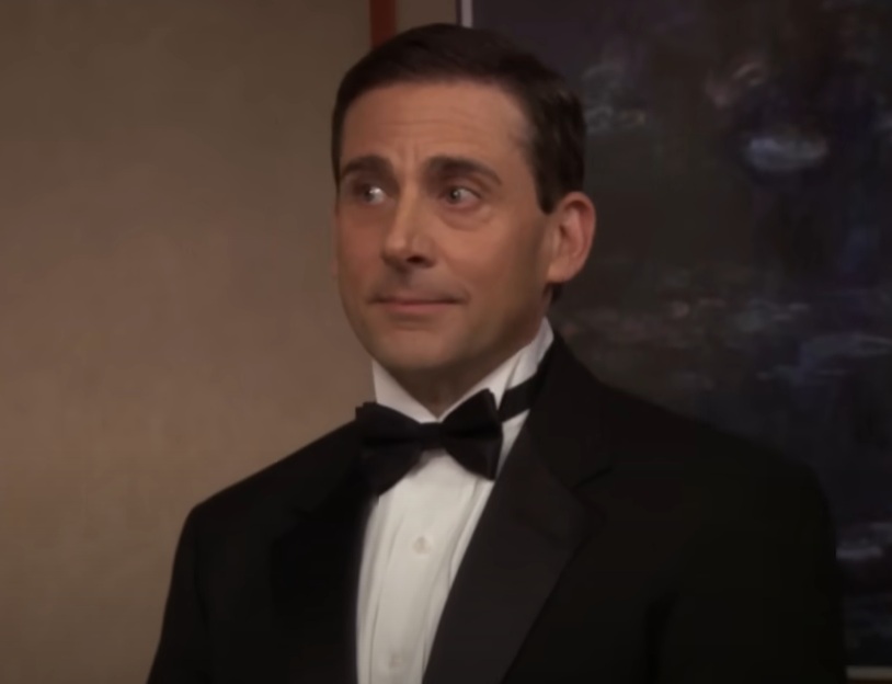 A visually captivating still taken from a pivotal moment in the television series The Office (2005-2013)