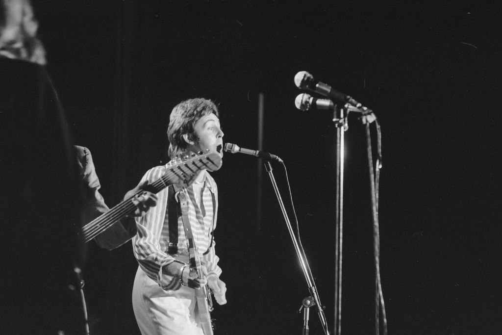 Paul McCartney playing guitar