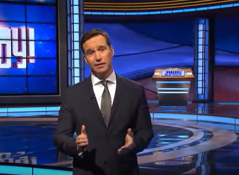 A visually captivating still taken from a pivotal moment in the television game show Jeopardy! (1964-)